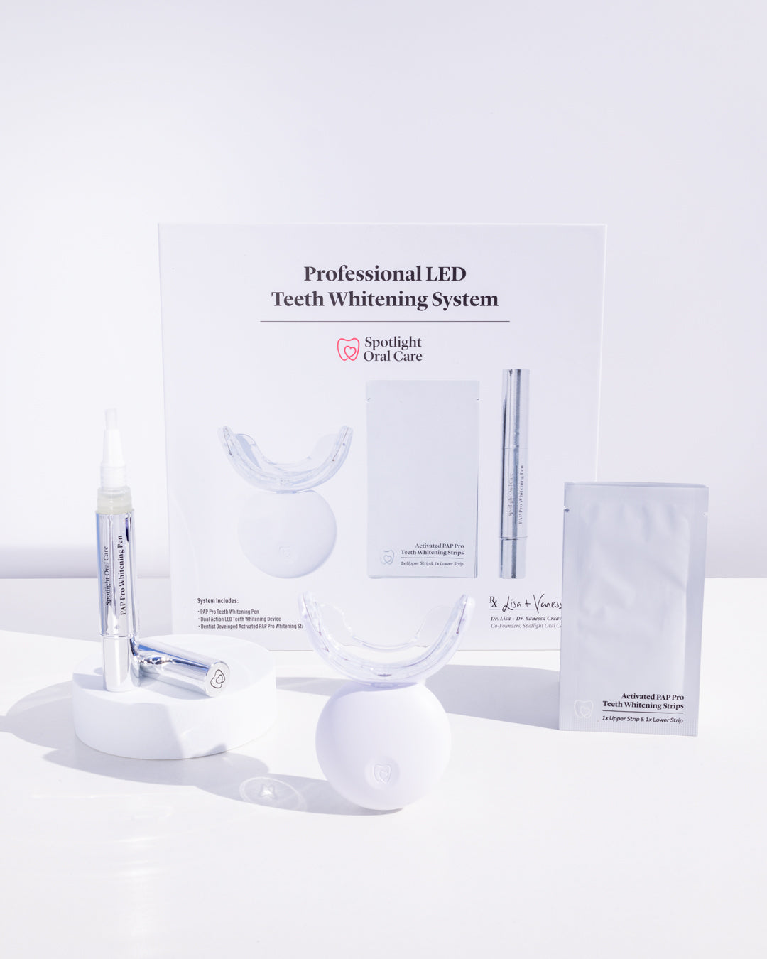 Professional LED Teeth Whitening System + FREE Accelerator Gel