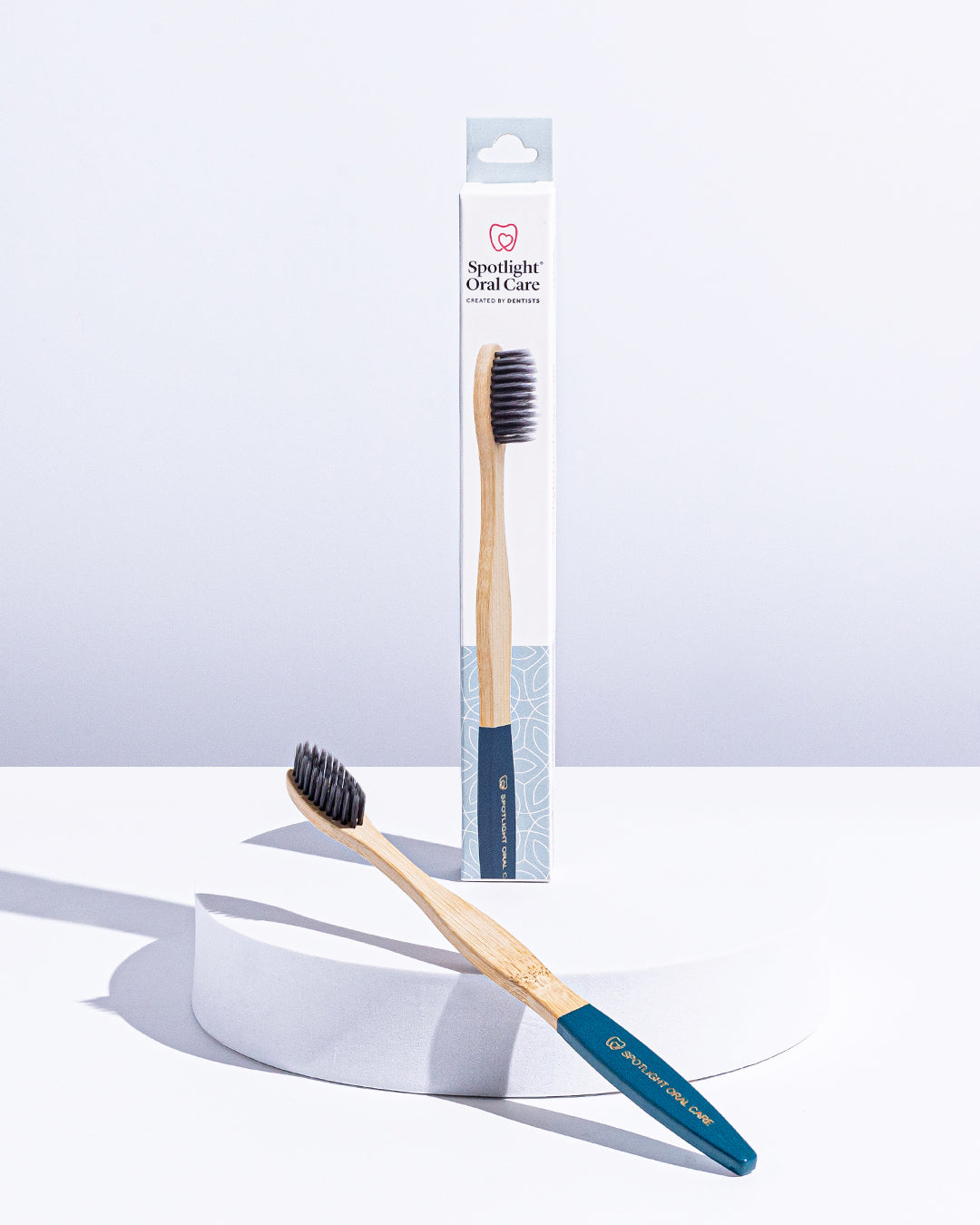 Plastic-free bamboo toothbrush offering a gentle brushing experience suitable for daily use