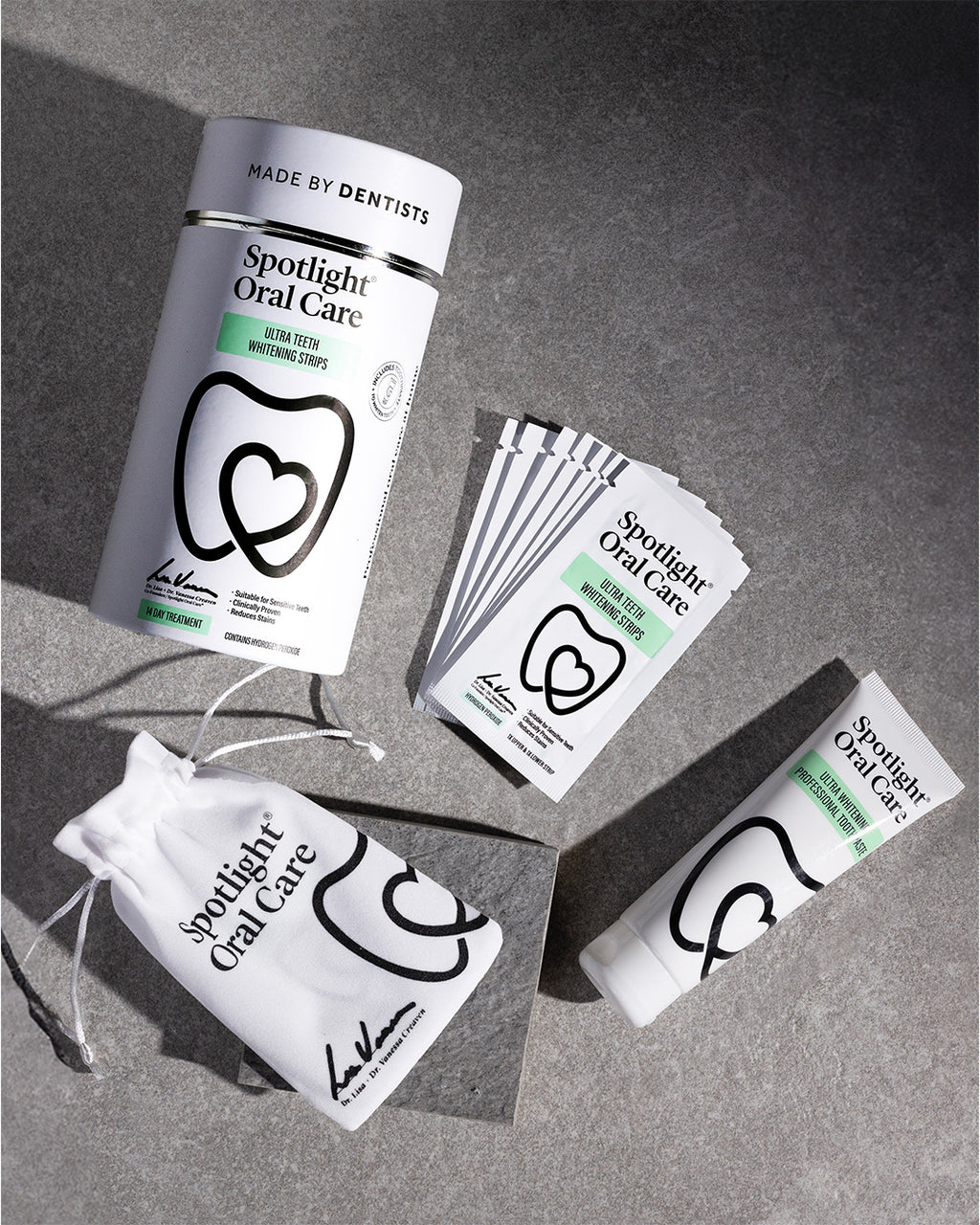 Enamel-safe teeth whitening strips offering a convenient at-home solution for removing stains from coffee, tea, and wine​