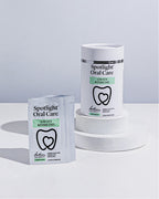 7-day teeth whitening kit including 7 sets of strips in a storage bag for comprehensive oral care​