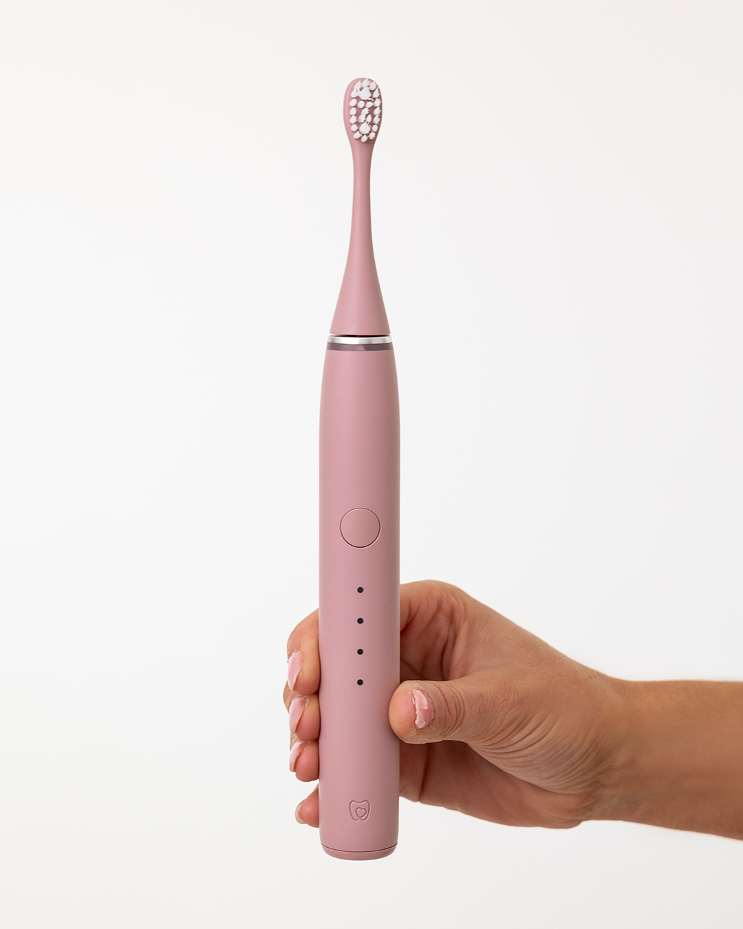 Dentist-developed Sonic Pro Toothbrush in Blush Pink designed to remove stains, and promote oral health for a brighter and healthier smile at home
