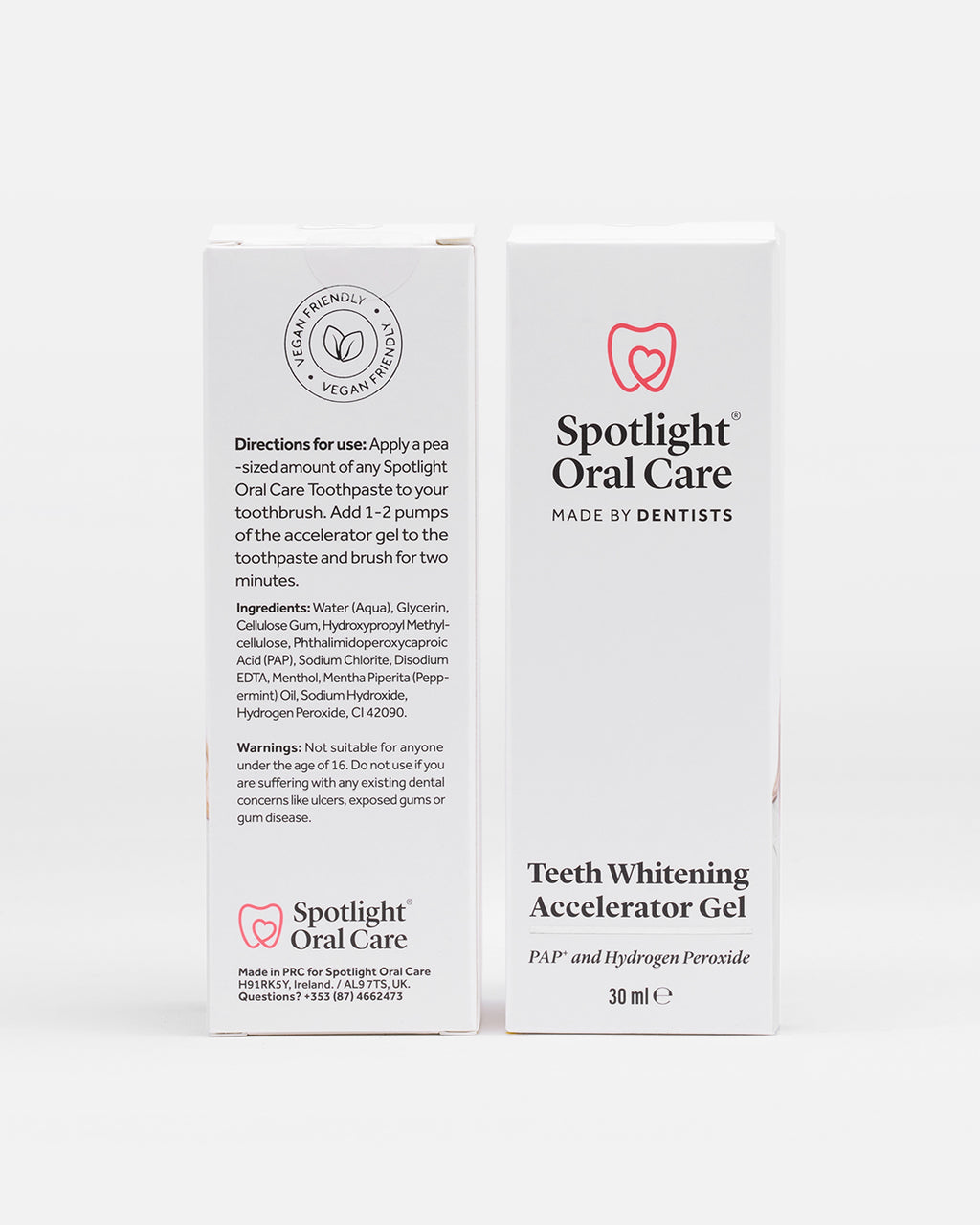 ​Teeth Whitening Accelerator Gel with PAP and hydrogen peroxide to enhance whitening and remove stains