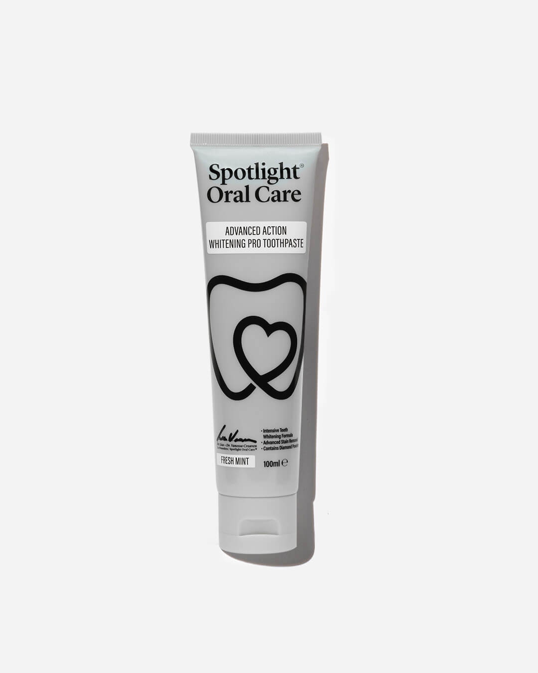 Spotlight Oral Care Advanced Action Whitening Pro Toothpaste with triple-action formula for stain removal and enamel protection​