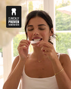 Clinically proven whitening strips designed to whiten teeth by up to 8 shades in 14 days without causing sensitivity​