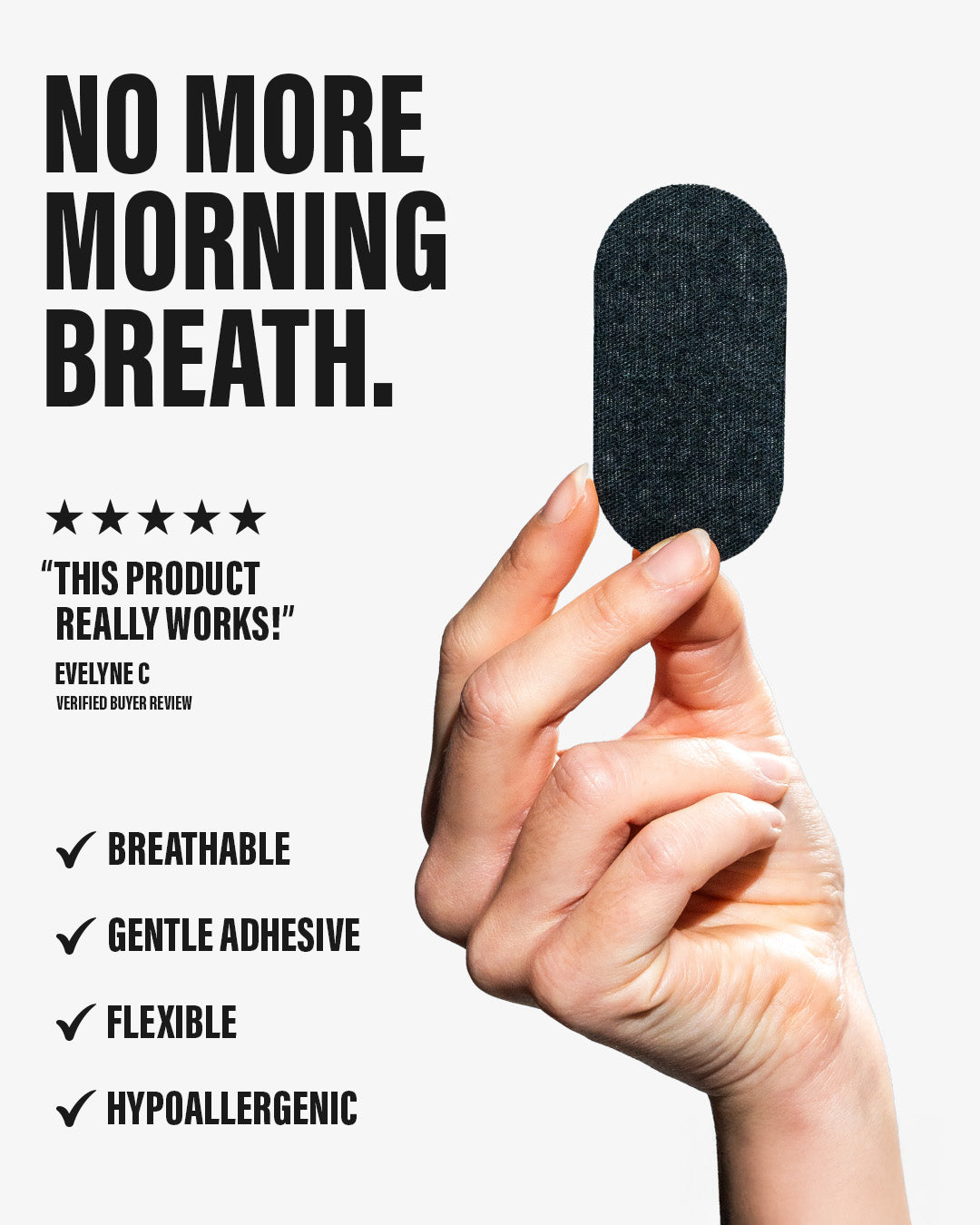 Mouth Tape by Spotlight Oral Care, made by dentists. No more morning breath.