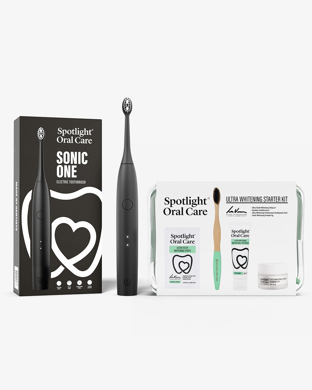 Sonic One Toothbrush - Black + Free Whitening Starter Kit