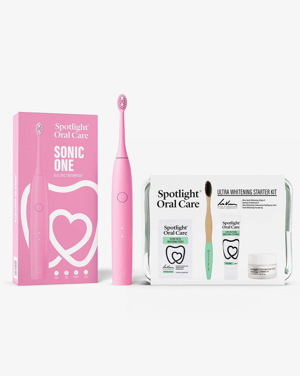 Sonic One Toothbrush - Pink + Free Whitening Starter Kit