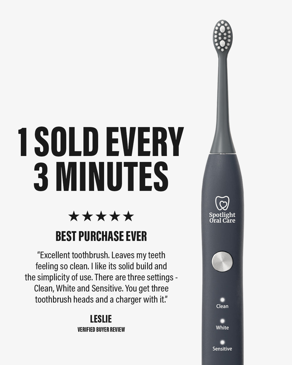 Graphite Grey Sonic Electric Toothbrush