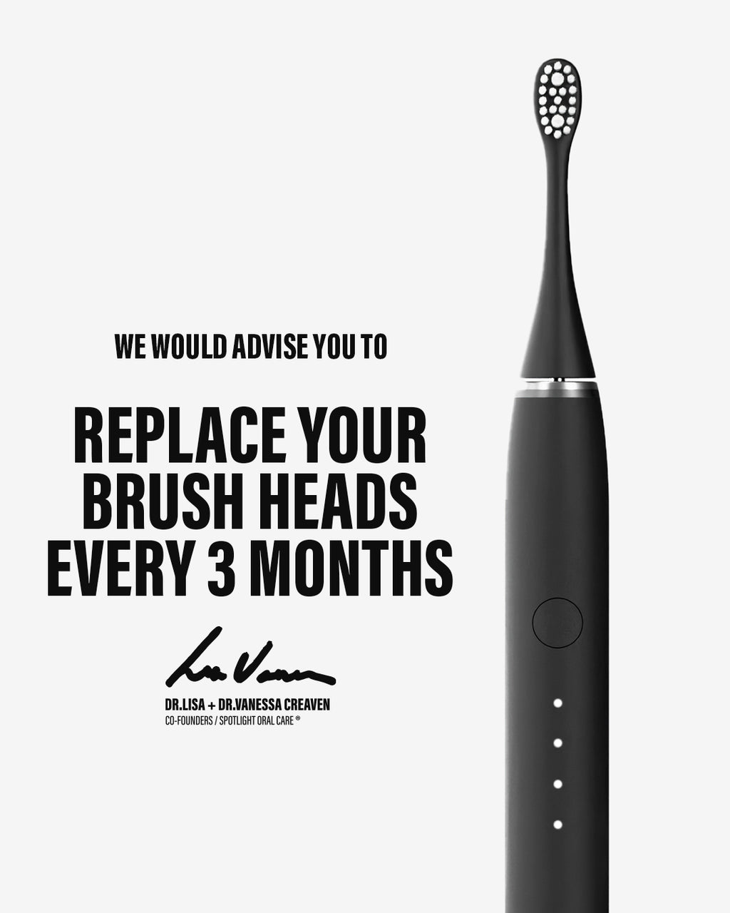 Sonic Pro Toothbrush Replacement Heads - Jet Black