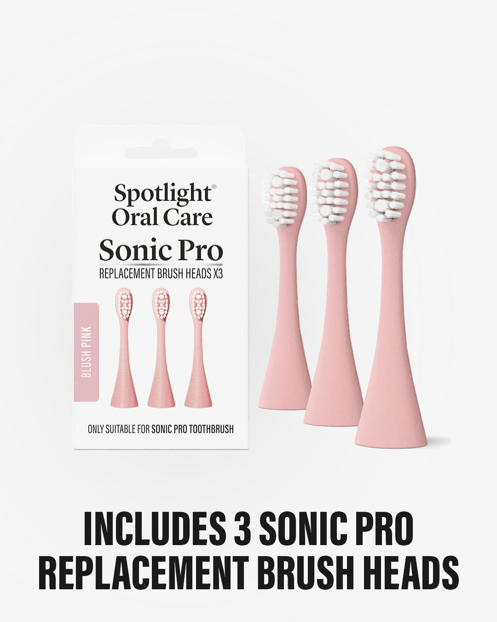 Sonic Pro Toothbrush Replacement Heads · Blush Pink