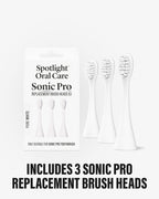 Sonic Pro Toothbrush Replacement Heads - Pure White