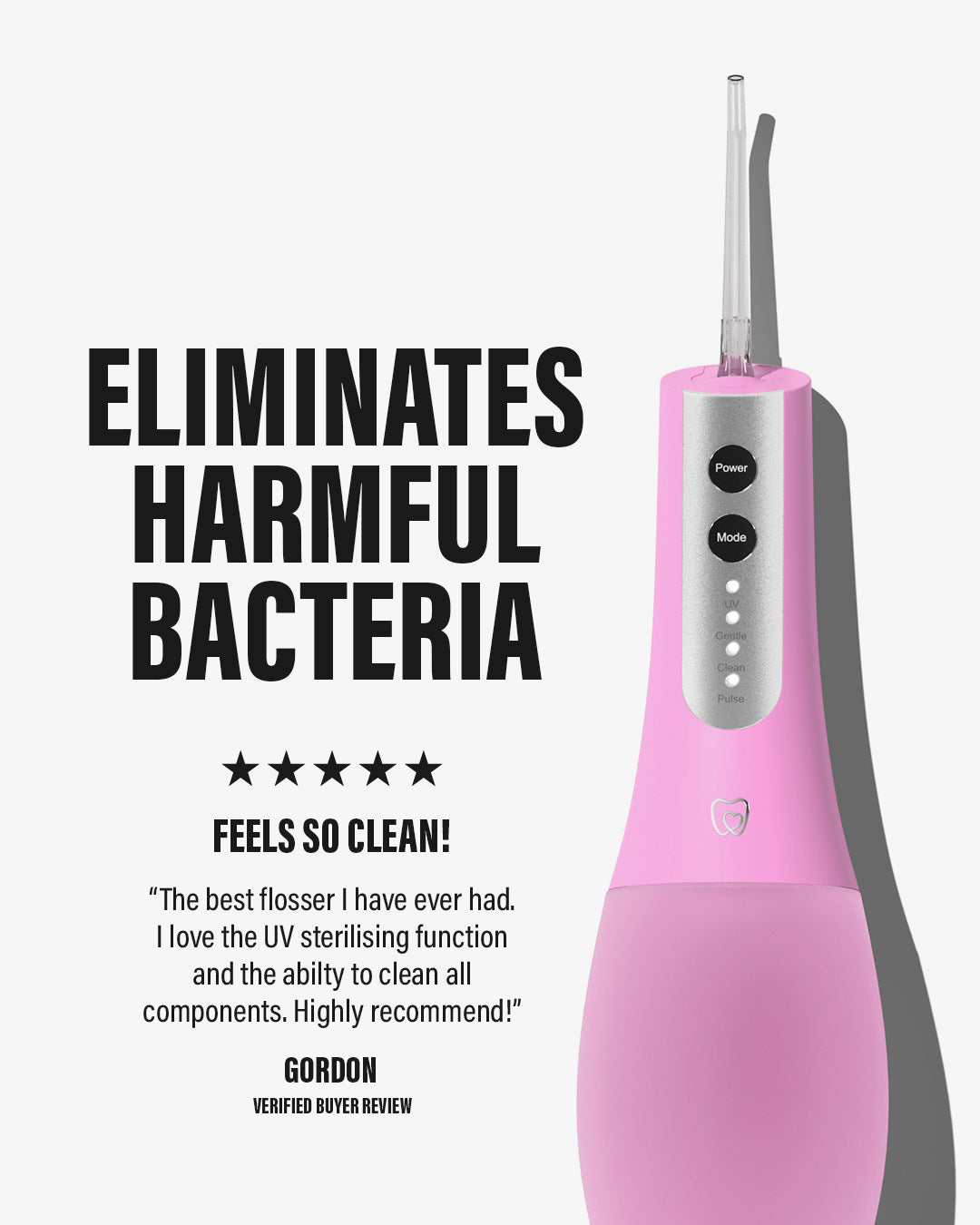 Water Flosser with UV Steriliser - Popular Pink