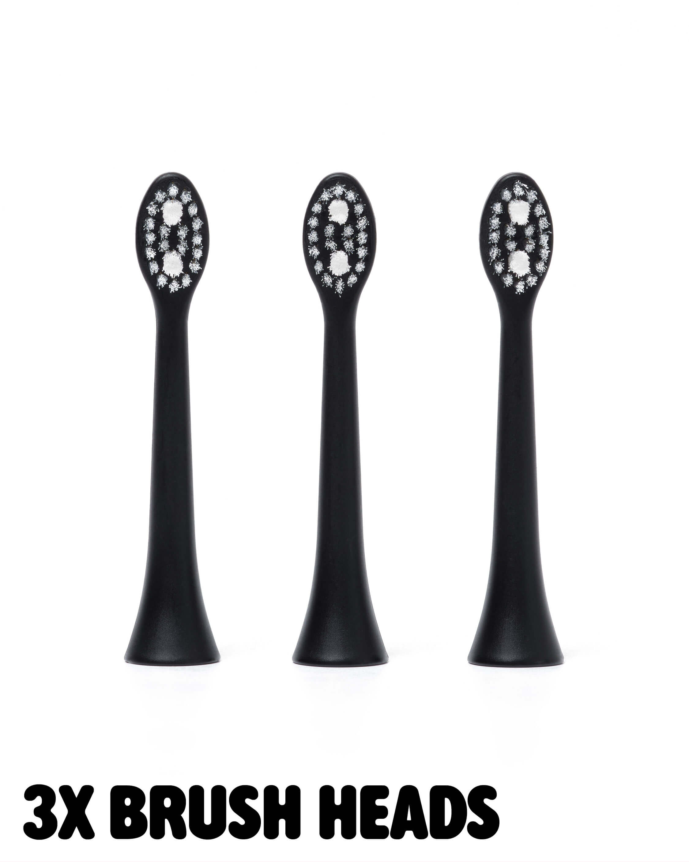 Sonic Toothbrush Replacement Heads - Black