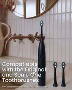 Sonic Toothbrush Replacement Heads - Black