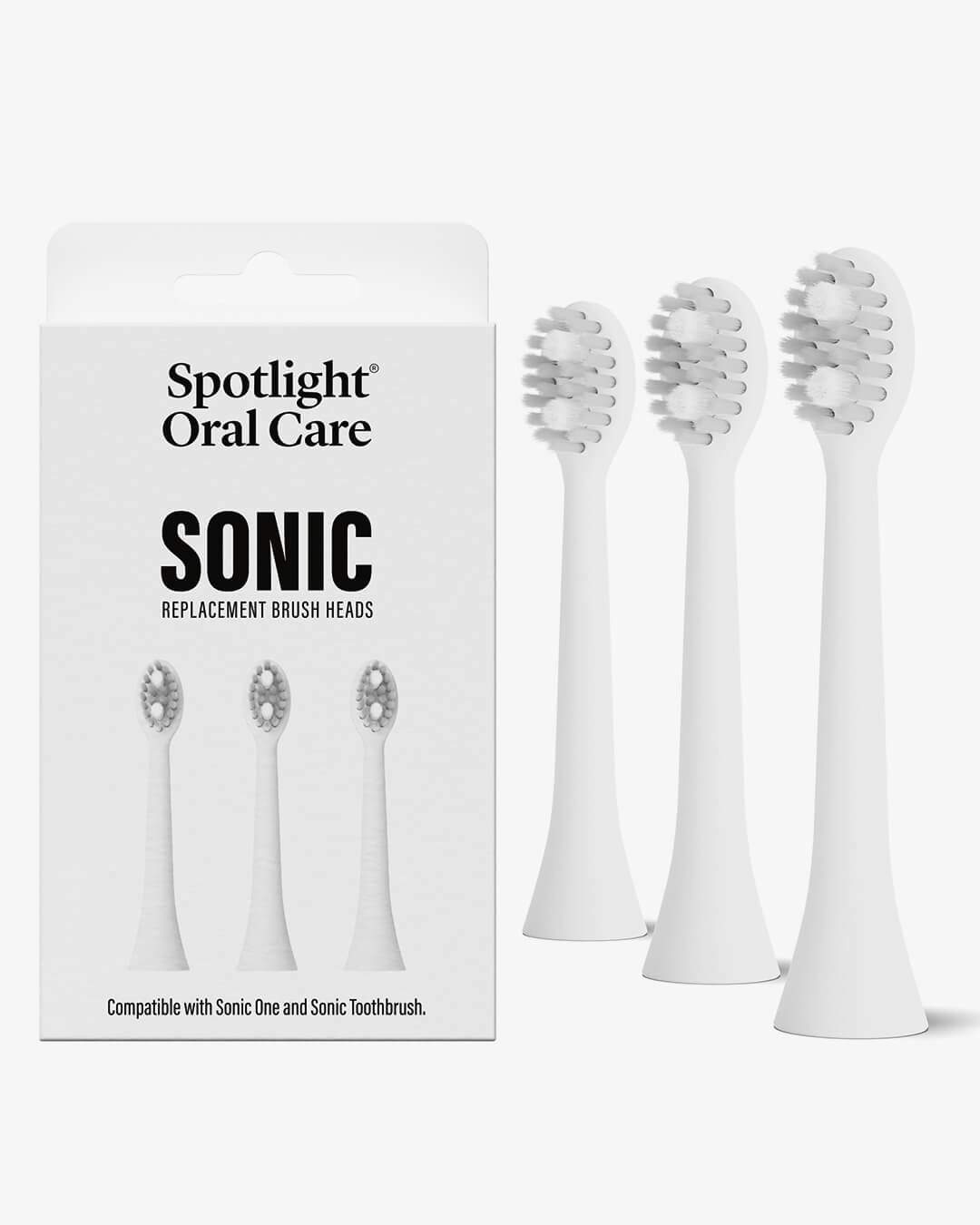 Sonic Toothbrush Replacement Heads - White