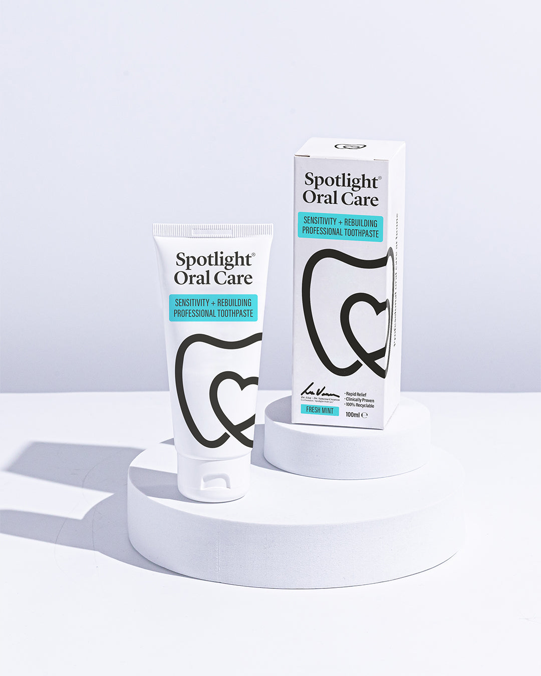 ​Sensitivity + Rebuilding Toothpaste with fluoride, hydroxyapatite, and potassium citrate to strengthen enamel and reduce sensitivity