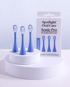 Dentist-developed Electric Blue replacement heads for the Sonic Pro Toothbrush, recommended for replacement every 3 months​