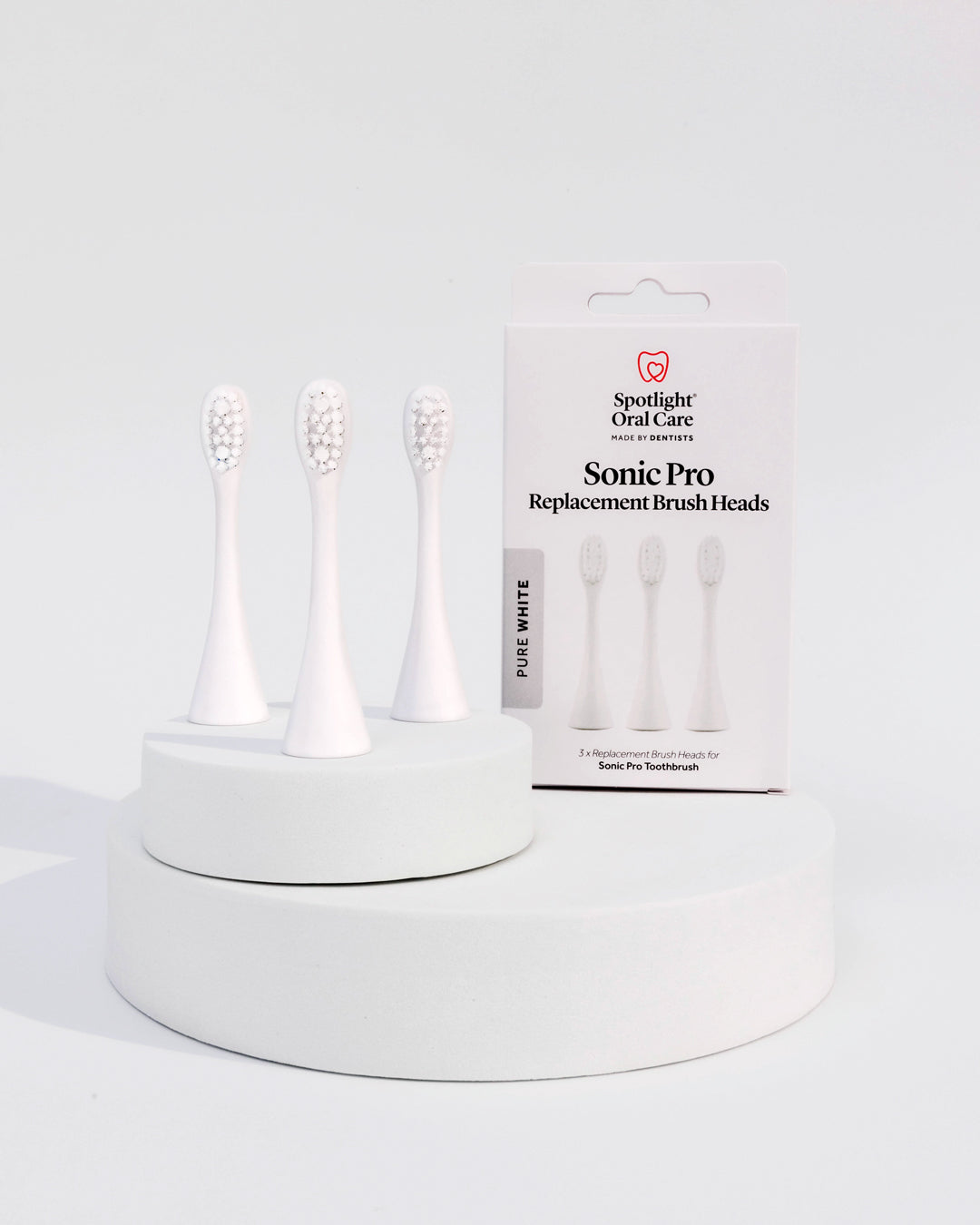 spotlight oral care sonic pro replacement heads pure white