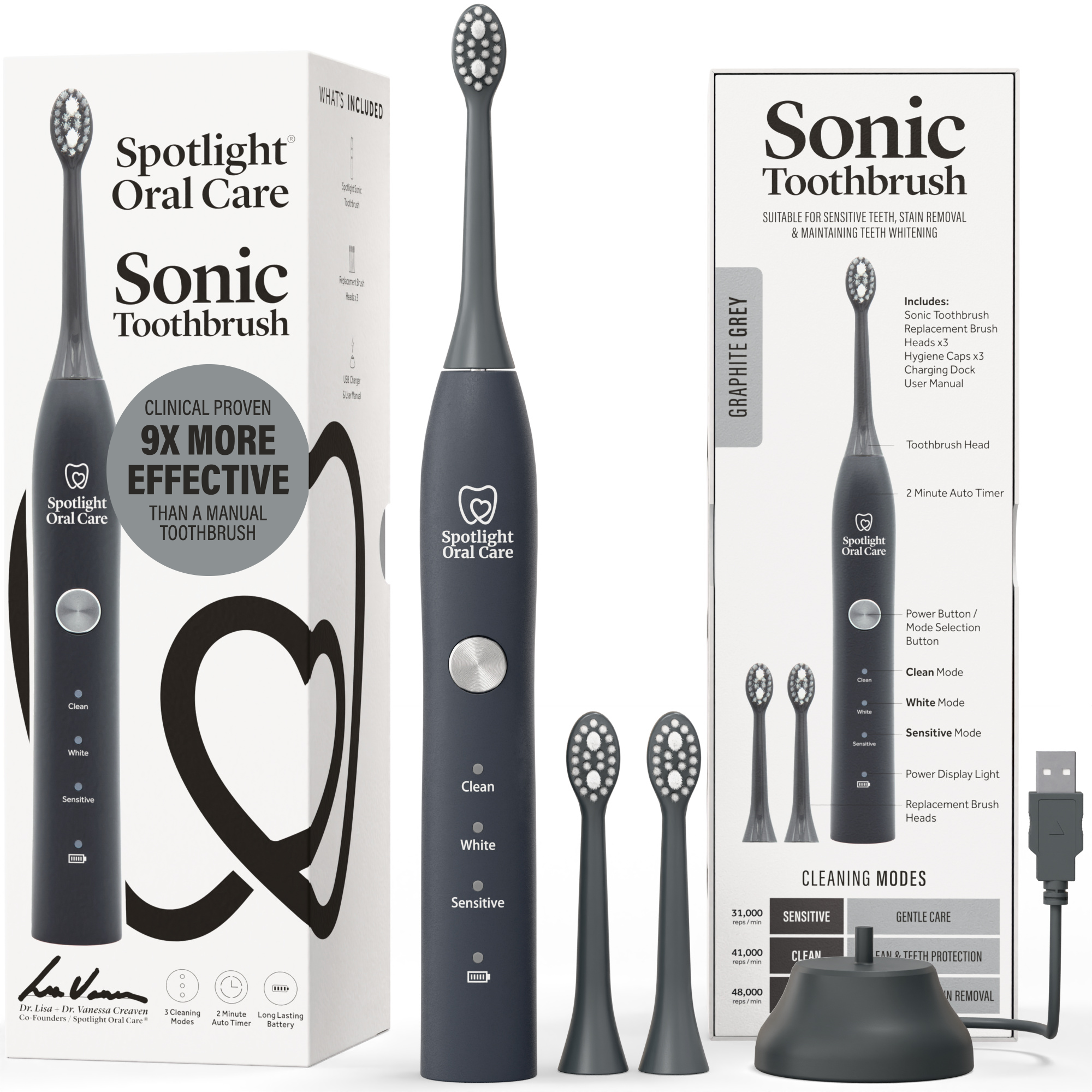 Graphite Grey Sonic Electric Toothbrush