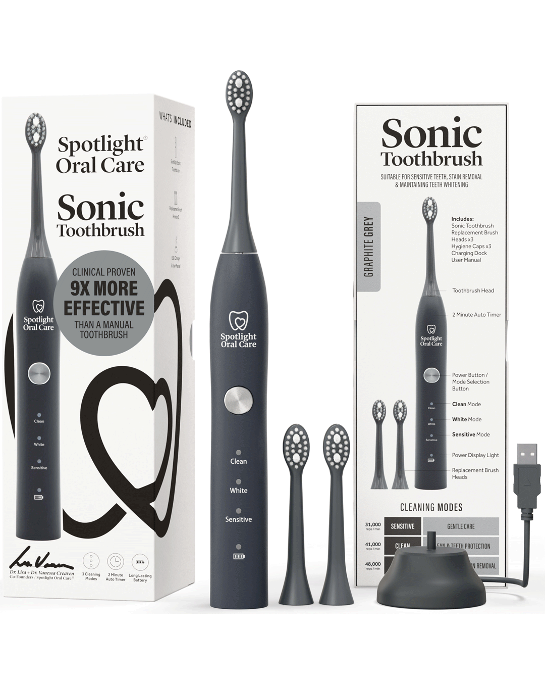 Graphite Grey Sonic Electric Toothbrush