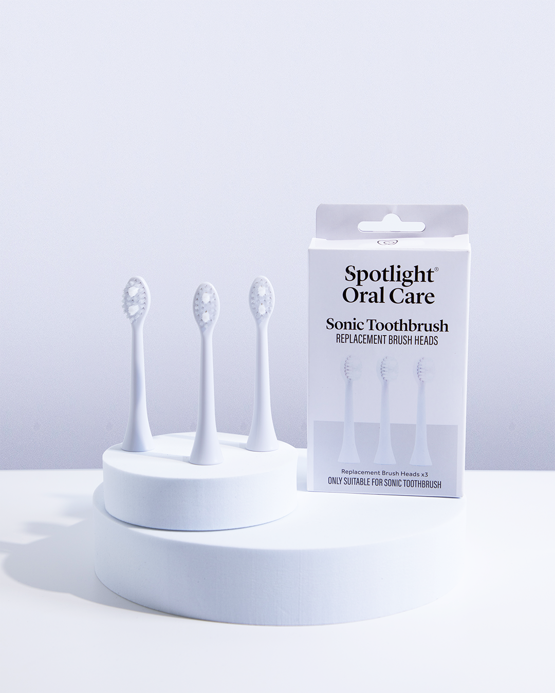 Sonic Toothbrush Replacement Heads - White