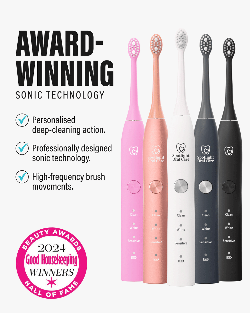Sonic Electric Toothbrush - Pink