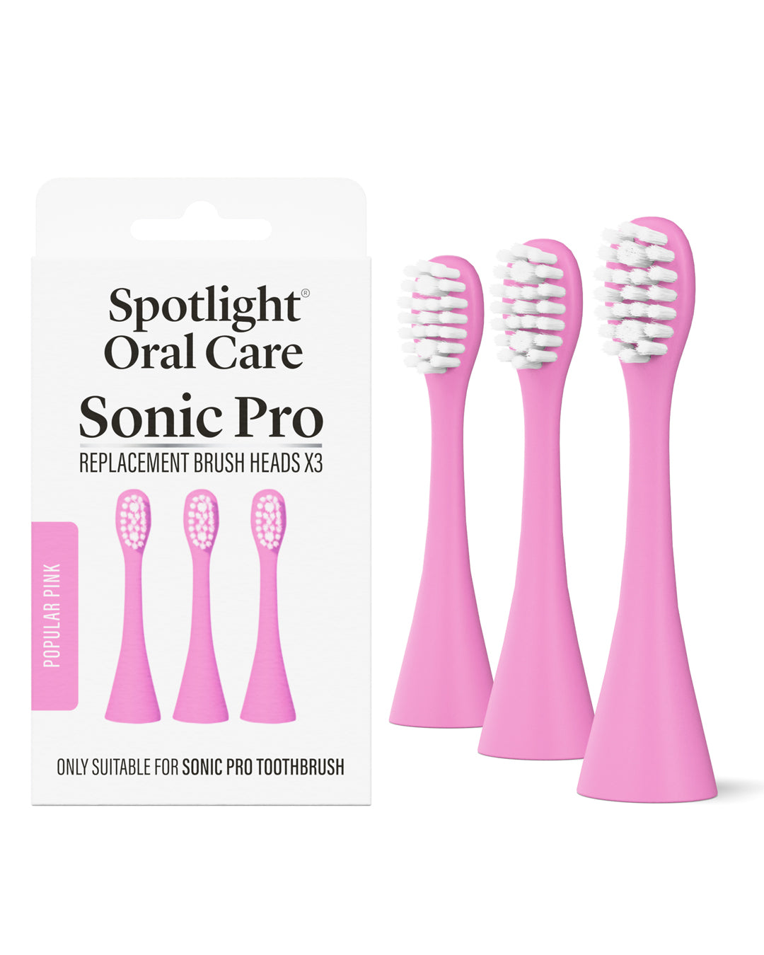 Sonic Pro Replacement Heads Popular Pink Spotlight Oral Care EU Sonic Pro Replacement Heads Popular Pink Spotlight Oral Care EU