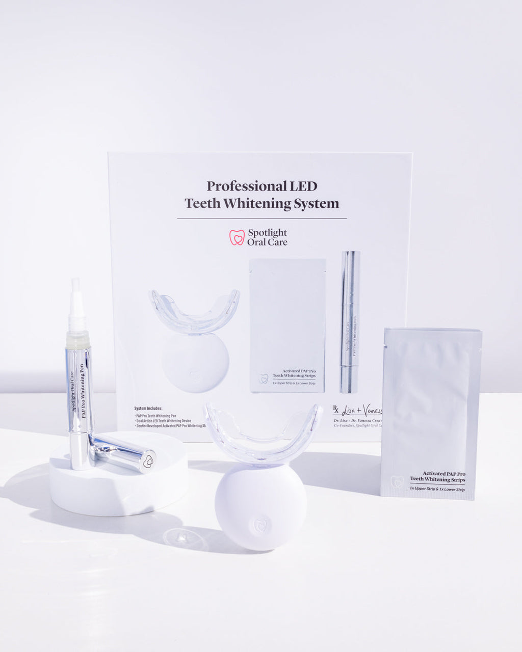 LED Whitening System with gel for brighter teeth and enamel protection