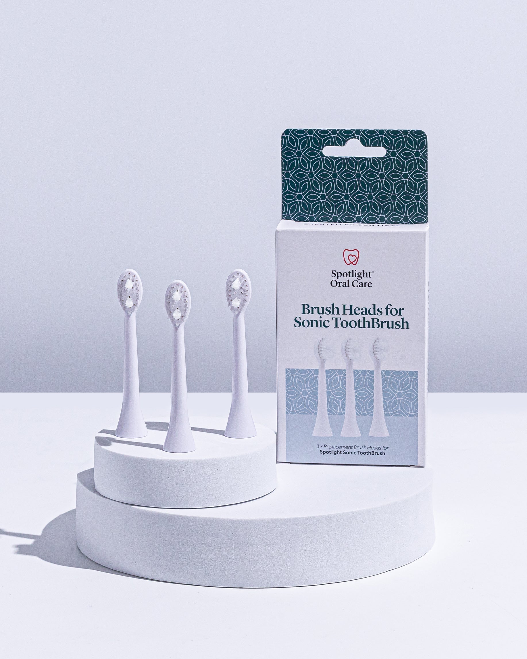 Sonic Toothbrush Replacement Heads - White