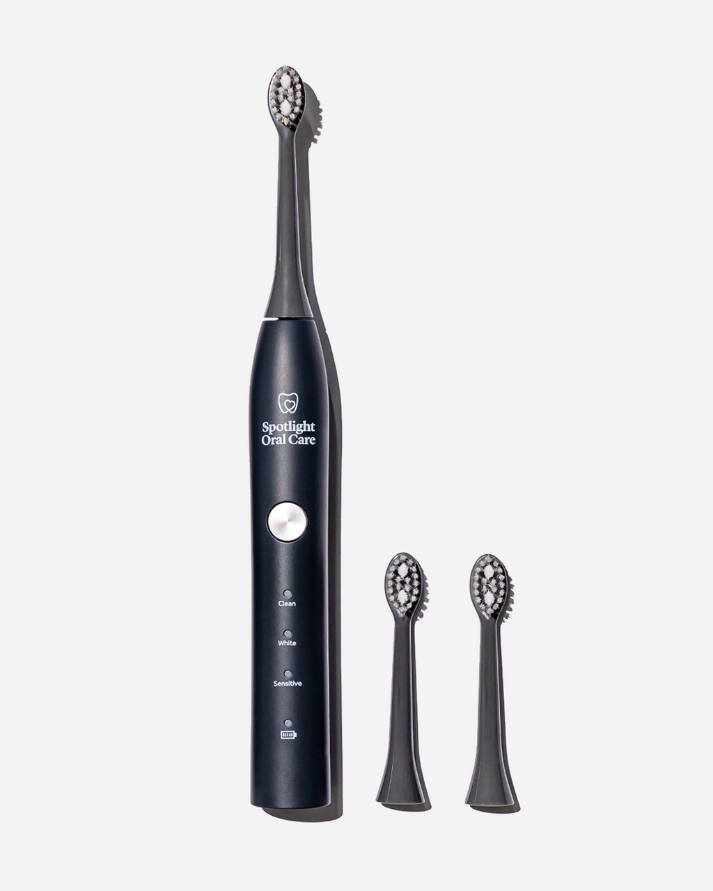 Spotlight Oral Care Graphite Grey Sonic Electric Toothbrush featuring three brushing modes—Sensitive, Clean, and White—for a personalized oral care routine​