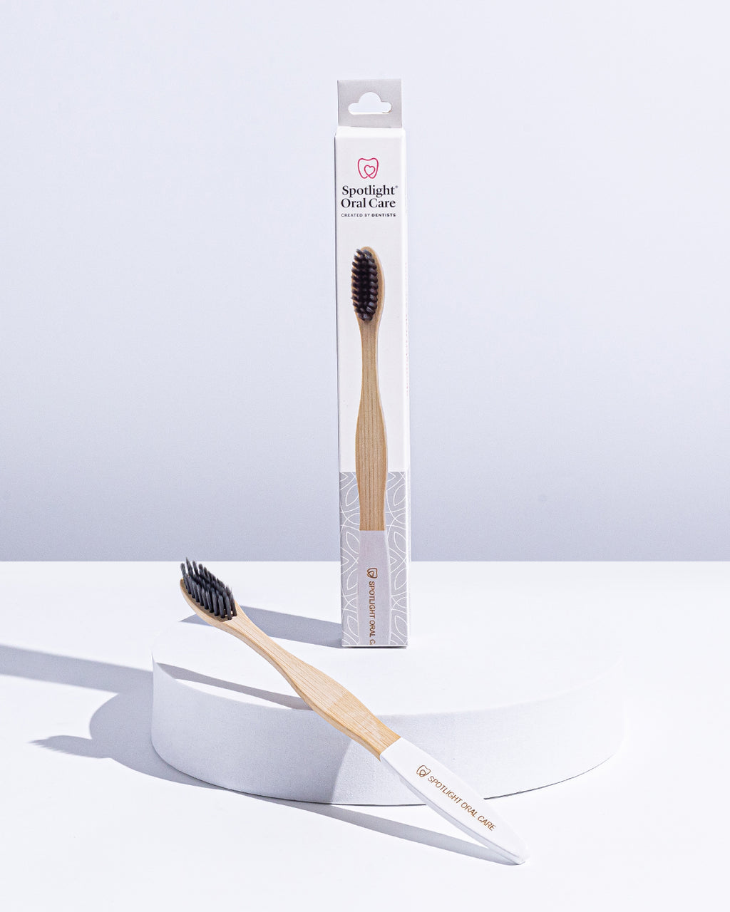 Vegan-friendly and 100% recyclable manual toothbrush available in Purple, White, Jade, and Pink colour options​