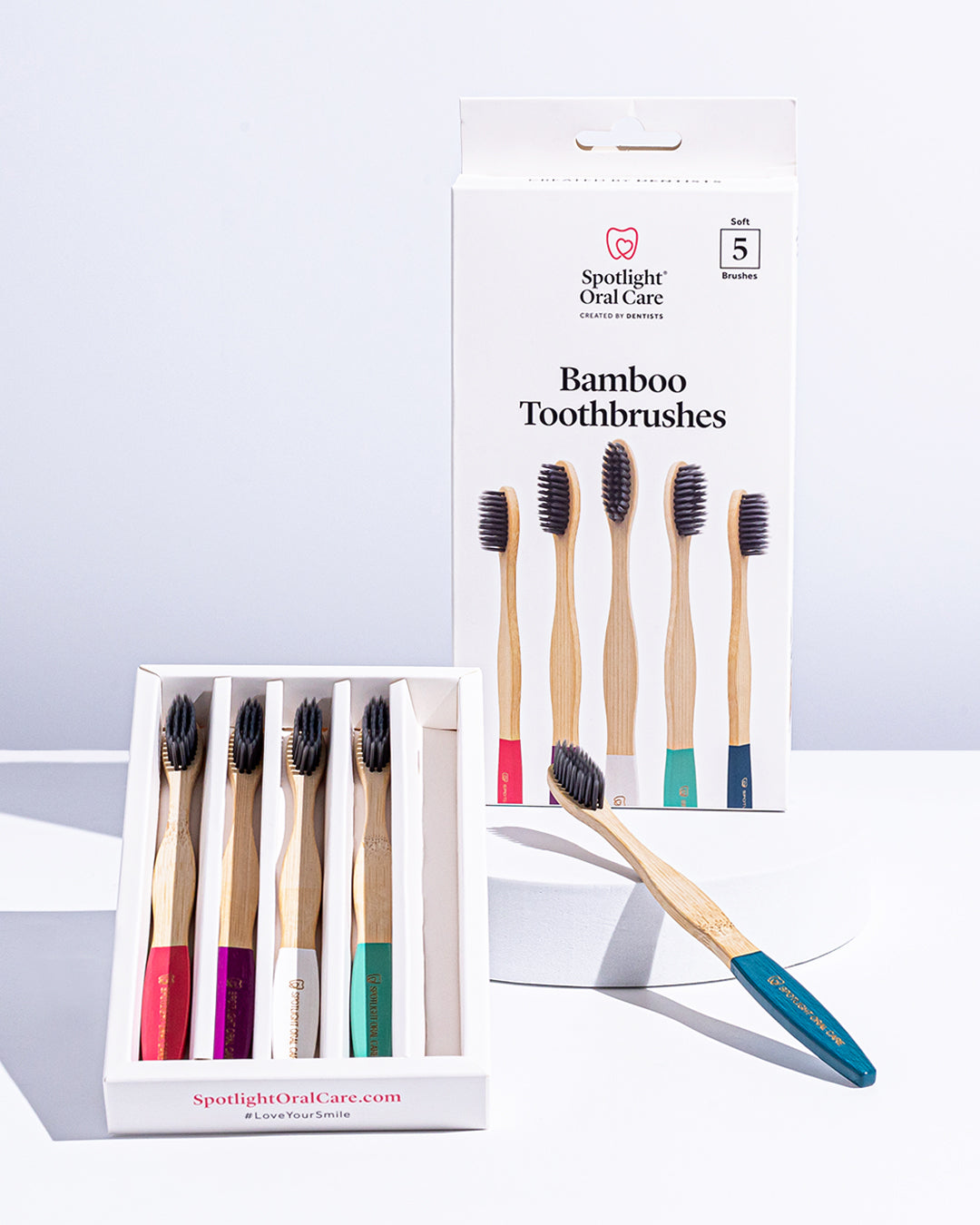 5-Pack Bamboo Toothbrushes
