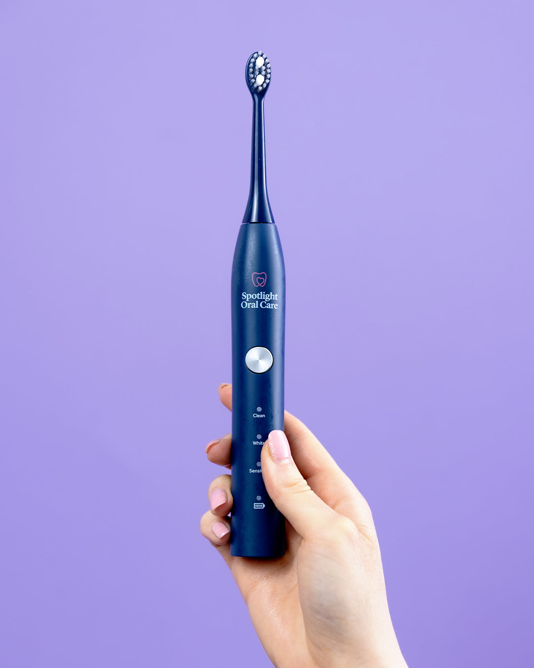 Set of three Midnight Navy brush heads for the Sonic Toothbrush, featuring soft bristles for effective plaque removal and gum care​