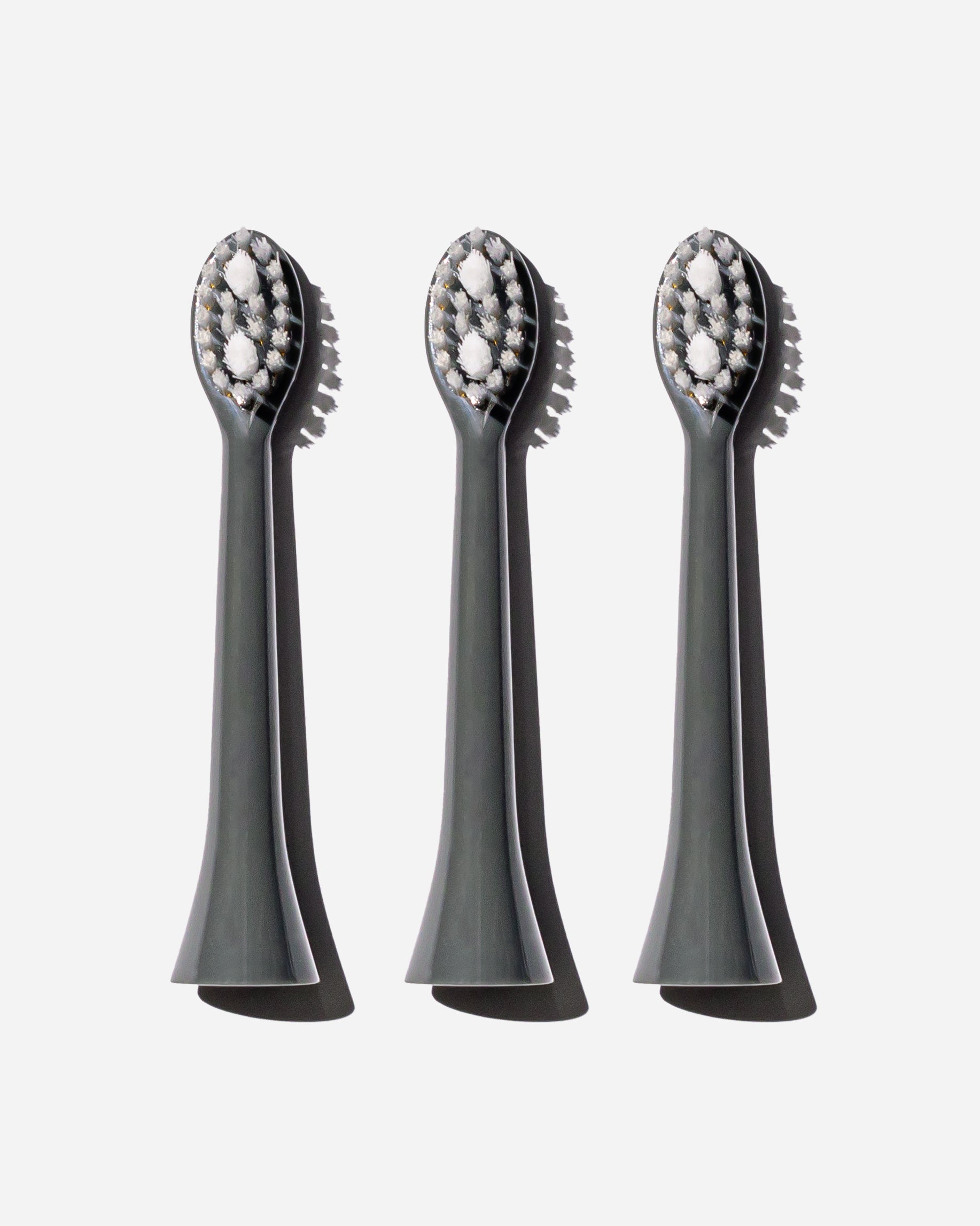 Spotlight Oral Care Sonic Toothbrush Replacement Heads in Graphite Grey – pack of 3 soft-bristled heads designed for effective plaque removal and gentle gum care​