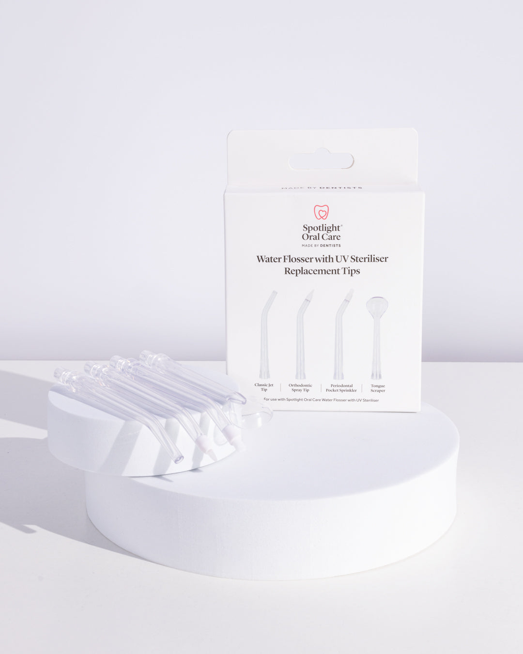 High-quality replacement tips crafted to maintain the optimal performance of your water flosser, ensuring effective cleaning and oral care​